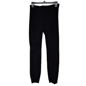 Zara Trafaluc Faux Suede Ponte Leggings Pants Black